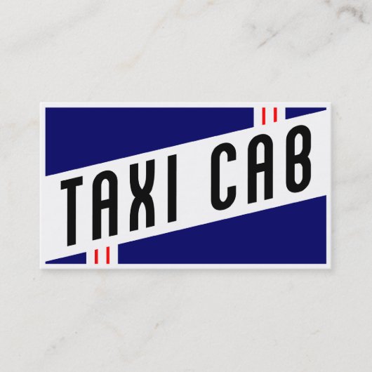 Carte De Visite rétro taxi (Devant)