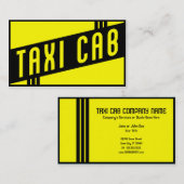 Carte De Visite rétro taxi (Devant / Derrière)