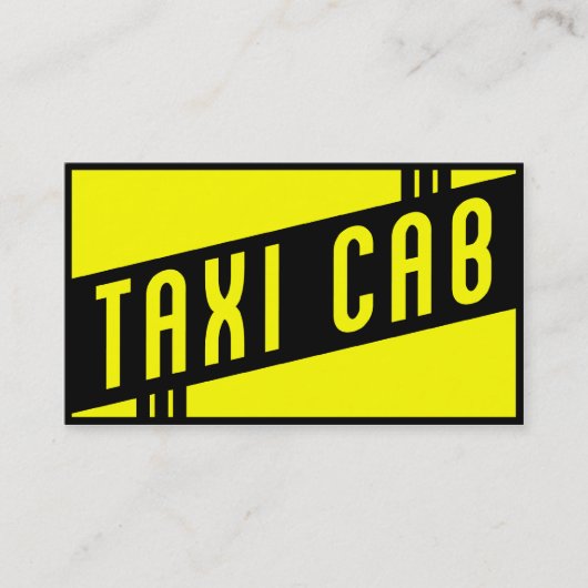 Carte De Visite rétro taxi (Devant)