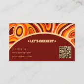 Carte De Visite Retro Terracotta Earthy QR Code Boho Super tendanc (Dos)