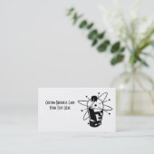 Carte De Visite Rétro tête de robot de la science fiction - noir (Debout devant)