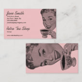 Carte De Visite Rétro thé (Devant / Derrière)