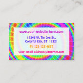 Carte De Visite Rétro Tie Dye Hippie (Dos)