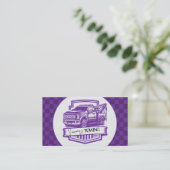 Carte De Visite Retro Towing Services Logo QR Code (Debout devant)