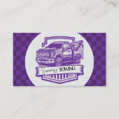 Carte De Visite Retro Towing Services Logo QR Code (Devant)