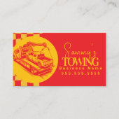 Carte De Visite Retro Towing Services QR Code (Devant)