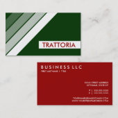 Carte De Visite rétro TRATTORIA (Devant / Derrière)