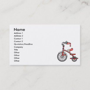 Carte De Visite rétro tricycle