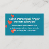 Carte De Visite Rétro ustensiles de cuisson boulangerie gâteaux bi (Dos)