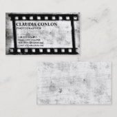 Carte De Visite Rétro vieux film frais grunge de cinéaste (Devant / Derrière)
