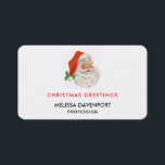 Carte De Visite Rétro Vintage Jolly Santa Claus de Christmas<br><div class="desc">Cartes de visite avec une photo festive rétro. Le vieux Père Noël Jolly avec ses joues rousses et son sourire chaleureux et amical. Un peu de nostalgie de l'ancienne école pour les vieux temps,  cette image rappelle les souvenirs des célébrations du passé de Noël.</div>