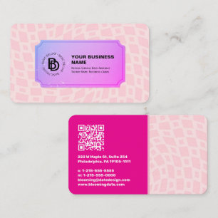 Carte De Visite Retro Vintage Rays Nom Abstrait tendance