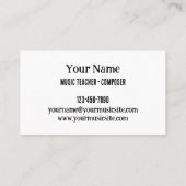 Carte De Visite Rétro Vinyl Record Albums Musique Professionnel (Dos)