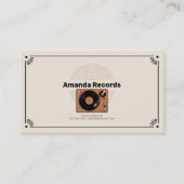 Carte De Visite Retro Vinyl Turntable (Devant)