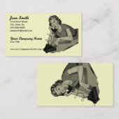 Carte De Visite Rétro visiteur de téléphone (Devant / Derrière)
