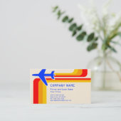 Carte De Visite rétro voyage de rayures (Debout devant)