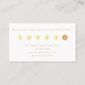 Carte De Visite Retro Yellow And Orange Heart Bakery Loyalty  (Dos)