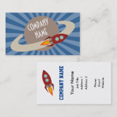 Carte De Visite Rétrofusée et planète (Devant / Derrière)