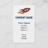 Carte De Visite Rétrofusée et planète (Dos)