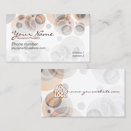 Carte de visite RetroRounds (Devant / Derrière)