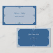 Carte De Visite Rétros affaires bleu-foncé simples élégantes (Devant / Derrière)