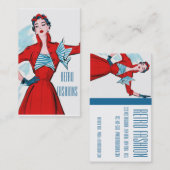 Carte De Visite Rétros années '50 haut Fahion (Devant / Derrière)