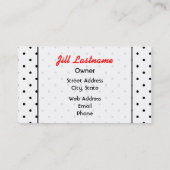 Carte De Visite Rétros lunettes de soleil rouges de plot (Dos)