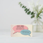 Carte De Visite Rétros pastels d'image tramée de bulles de la (Debout devant)