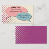 Carte De Visite Rétros pastels d'image tramée de bulles de la (Devant / Derrière)