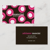 CARTE DE VISITE RÉTROS POINTS 311-PINK (Devant / Derrière)