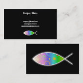 Carte De Visite Rétros poissons chrétiens, (Devant / Derrière)