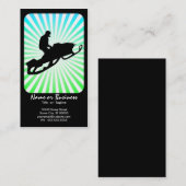 Carte De Visite rétros rayons de snowmobile (Devant / Derrière)