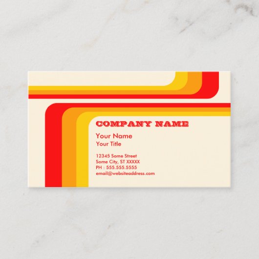 Carte De Visite rétros rayures (Devant)