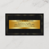 Carte De Visite Rétros services financiers élégants de feuille (Dos)