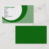 Carte De Visite rétros verts d'anneaux (Devant / Derrière)