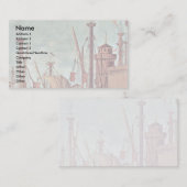 Carte De Visite Réunion du fiancé et du début (Devant / Derrière)