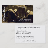 Carte De Visite Réutilisation de mitraille et collecte de déchets (Devant / Derrière)