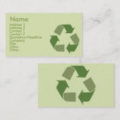 Carte De Visite Réutilisez - les affaires (Devant / Derrière)