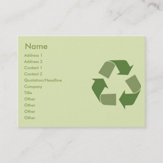 Carte De Visite Réutilisez - potelé (Devant)
