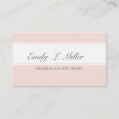 Carte De Visite Rêve blanc rose pour sa plaine élégante (Devant)