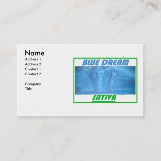 CARTE DE VISITE RÊVE BLEU SATIVA (Devant)