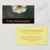 Carte De Visite Rêve de fleur blanche (Devant / Derrière)