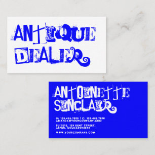 Carte De Visite Revendeur de antiquités Cool Grunge