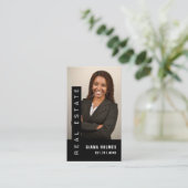 Carte De Visite Revendeur immobilier professionnel élégant  (Debout devant)