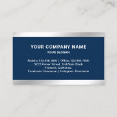 Carte De Visite Revendeur photo de la marine Blue Steel Silver Rea (Dos)