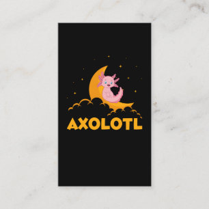 Carte De Visite Rêver Kawaii Axolotl Moon animal mignon