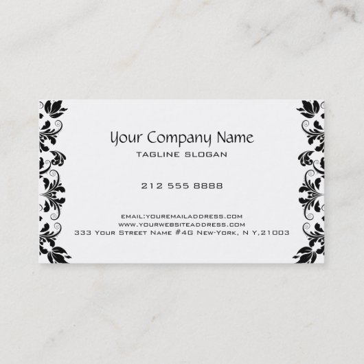 Carte de visite réversible des perles blanches (Dos)