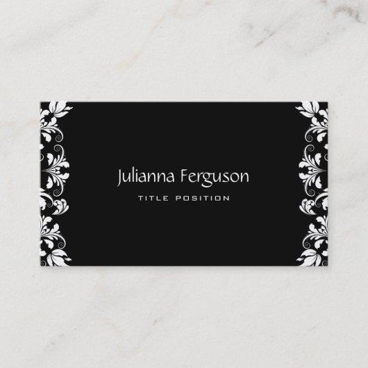 Carte de visite réversible des perles blanches (Devant)