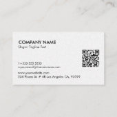 Carte De Visite Reversible Elegant Noir & Blanc Motif Paisley (Dos)