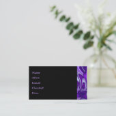 Carte De Visite Rêves arc-en-ciel à fleurs violettes (Debout devant)